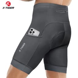 X-TIGER Premium Road Bike Shorts With 5D Gel Pads Men's Cycling Shorts With Zippered Pockets Breathable Outdoor Cycling Gear