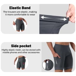 X-TIGER Premium Road Bike Shorts With 5D Gel Pads Men's Cycling Shorts With Zippered Pockets Breathable Outdoor Cycling Gear