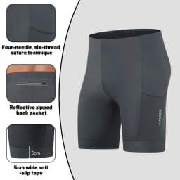 X-TIGER Premium Road Bike Shorts With 5D Gel Pads Men's Cycling Shorts With Zippered Pockets Breathable Outdoor Cycling Gear