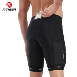 X-TIGER Premium Road Bike Shorts With 5D Gel Pads Men's Cycling Shorts With Zippered Pockets Breathable Outdoor Cycling Gear