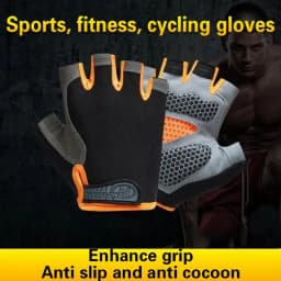 Half Finger Cycling Gloves Men Women Anti Slip Shock Breathable Summer Bicycle Fingerless Sports Gym Training Bike
