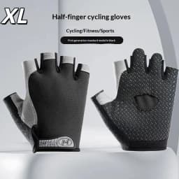 Half Finger Cycling Gloves Men Women Anti Slip Shock Breathable Summer Bicycle Fingerless Sports Gym Training Bike