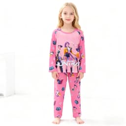 New Spring Pijamas Long Sleeve Print Cartoon Hunter Pajamas Set Kids Boys Girls Sleepwear Nightwear Homewear Clothes Set