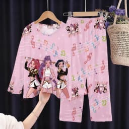 New Spring Pijamas Long Sleeve Print Cartoon Hunter Pajamas Set Kids Boys Girls Sleepwear Nightwear Homewear Clothes Set
