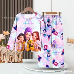 New Spring Pijamas Long Sleeve Print Cartoon Hunter Pajamas Set Kids Boys Girls Sleepwear Nightwear Homewear Clothes Set