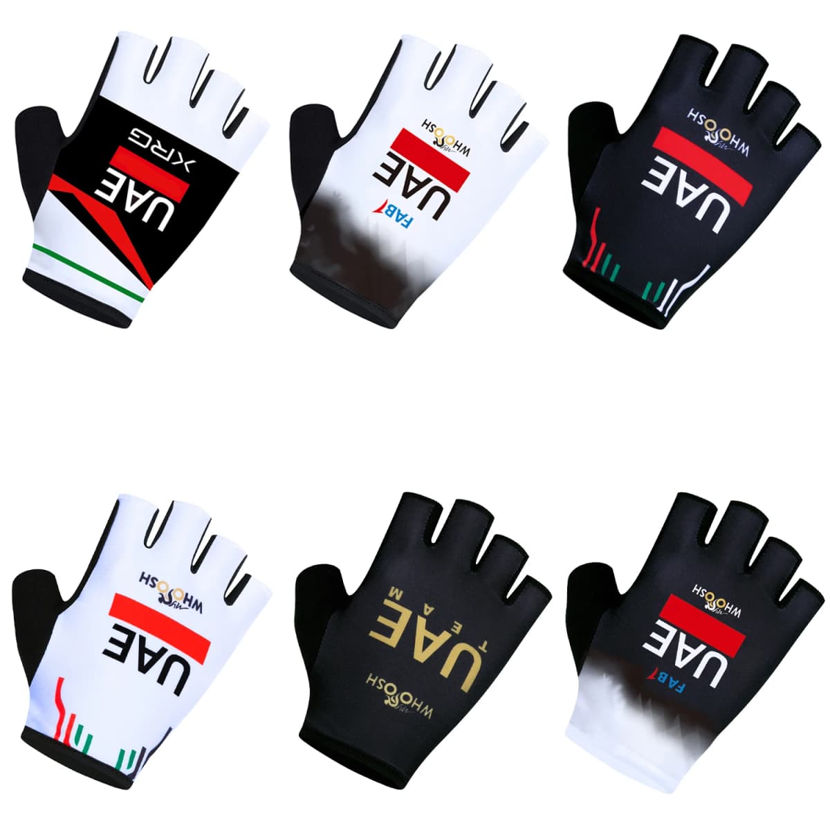 2026 White UAE Team Cycling Sports Gloves Half Finger Men Women Ropa Road Bike Gloves Running Fitness Gym Riding Bicycle Gloves
