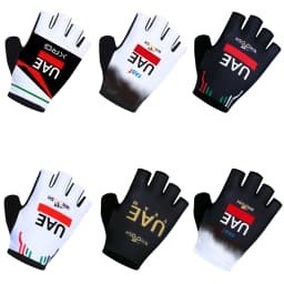 2026 White UAE Team Cycling Sports Gloves Half Finger Men Women Ropa Road Bike Gloves Running Fitness Gym Riding Bicycle Gloves