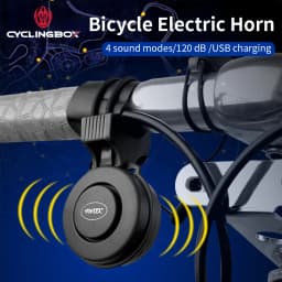 Bicycle Electric Bell USB Rechargeable MTB Scooter Road Bike Handlebar Horn 4 Modes Sound Alarm Ring Bell Cycling Accessories
