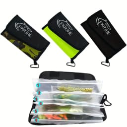 Luya Fake Bait Bag Soft Bait Bag PVC Inner Bag Partition Waterproof Storage Bag Fishing Sorting Accessories Storage Bag
