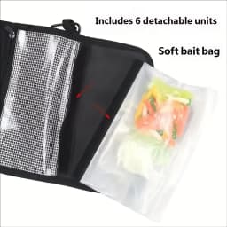 Luya Fake Bait Bag Soft Bait Bag PVC Inner Bag Partition Waterproof Storage Bag Fishing Sorting Accessories Storage Bag