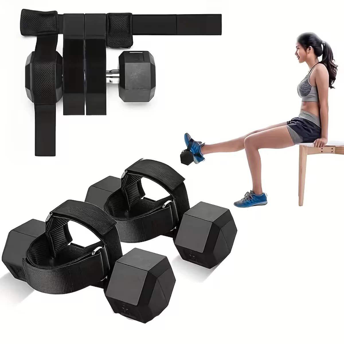 1/2pcs Tibialis Trainer Dumbbell Foot Strap Adjustable Ankle Weights Strap Leg Muscles Strength Training Workout