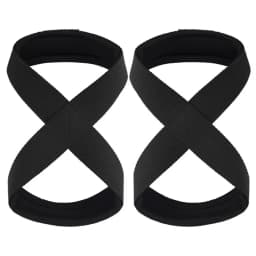 Padded Figure 8 Straps Deadlift Weight Lifting Wrist Straps Power Lifters Workout Pull-ups Horizontal Bar Gym Fitness