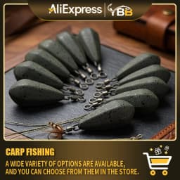 Carp Fishing Inline Sinkers Set 5PCS 42G-128G Lead Weights for Versatile Carp Rig Setup Stable Casting Fishing Tackle