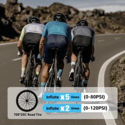Topump TB2PRO Electric Tire Inflator 120PSI Portable Schrader Presta Bicycle Tire with LED Screen AS200PRO Cycling Accessories