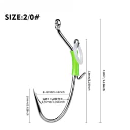 10pcs Luminous Spring-loaded Shrimp Hook Live Shrimp Hooks Stainless Steel Saltwater Live Bait Fishing Hooks Shrimp Walker