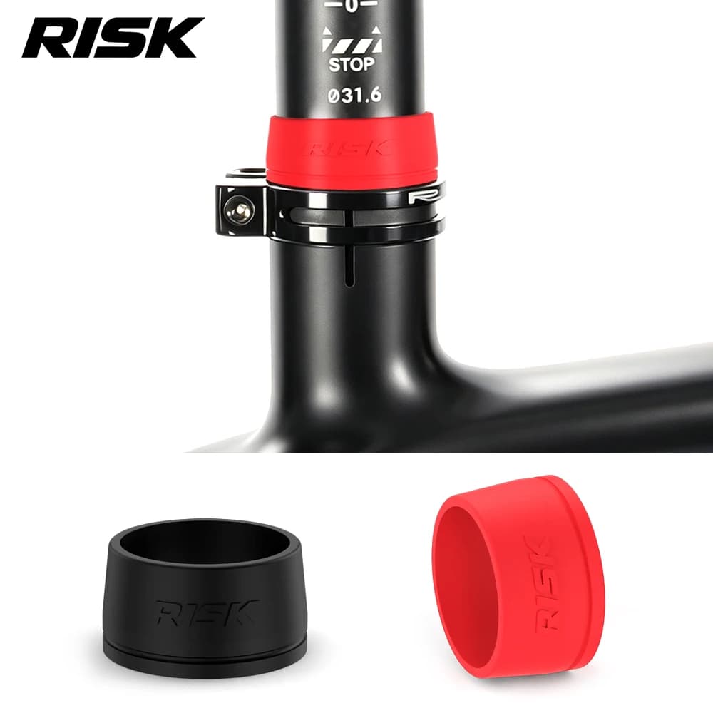 RISK Bicycle Seat Post Rubber Ring Dust Cover Cycling Silicone Waterproof Mountain Bike Seatpost Protective Ring