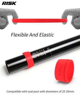 RISK Bicycle Seat Post Rubber Ring Dust Cover Cycling Silicone Waterproof Mountain Bike Seatpost Protective Ring