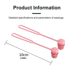 Swimming Earplugs with Rope for Easy Attachment and to Prevent Loss. Three-Layer Sound Insulation. Soft Silicone Earplugs.
