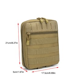 Outdoor Emergency Survival Bag Laser Cut MOLLE Attachment Pouch Multifunctional Tactical Medical Waist Bag for Camping Hiking