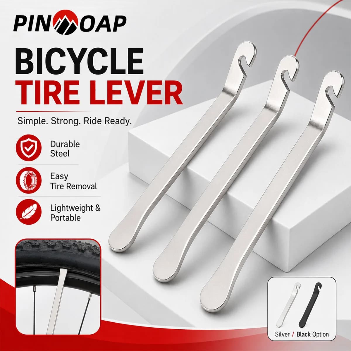 PINMOAP 1/3PCS Bike Tire Lever Set Bicycle Tyre Removal Tool Durable Pry Bar For Mtb Road Bike Inner Tube Repair Cycling Accesso