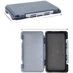Fishing Tackle Box With EVA Foam Insert Waterproof Lure Storage Case For Fly Fishing Hooks Sturdy Carbon Steel Lock 17.5x10.4cm