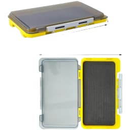Fishing Tackle Box With EVA Foam Insert Waterproof Lure Storage Case For Fly Fishing Hooks Sturdy Carbon Steel Lock 17.5x10.4cm