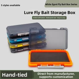 Fishing Tackle Box With EVA Foam Insert Waterproof Lure Storage Case For Fly Fishing Hooks Sturdy Carbon Steel Lock 17.5x10.4cm