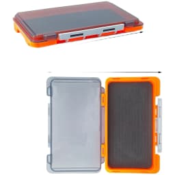 Fishing Tackle Box With EVA Foam Insert Waterproof Lure Storage Case For Fly Fishing Hooks Sturdy Carbon Steel Lock 17.5x10.4cm