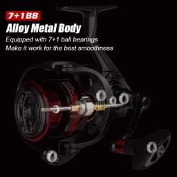 MEREDITH Metal Spinning Reel 7+1BB Stainless Steel Bearings 20kg Max Drag Saltwater Fishing Reel ,Suit Saltwater & Freshwater