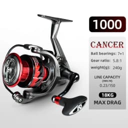 MEREDITH Metal Spinning Reel 7+1BB Stainless Steel Bearings 20kg Max Drag Saltwater Fishing Reel ,Suit Saltwater & Freshwater