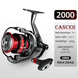 MEREDITH Metal Spinning Reel 7+1BB Stainless Steel Bearings 20kg Max Drag Saltwater Fishing Reel ,Suit Saltwater & Freshwater