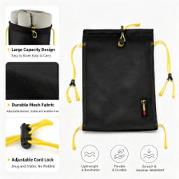 Detachable Backpack Mesh Pouch Multi-use External Expansion Pocket for Hiking Cycling Travel - Storage Bag Backpack Accessory