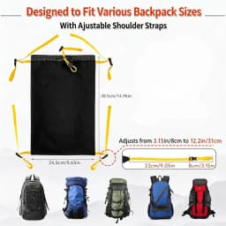 Detachable Backpack Mesh Pouch Multi-use External Expansion Pocket for Hiking Cycling Travel - Storage Bag Backpack Accessory
