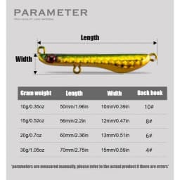 10‑30g Fish Shape Slow Sinking Small Metal Jig Artificial Casting Jig Hard Fishing Bait Saltwater Freshwater Fishing Tackle