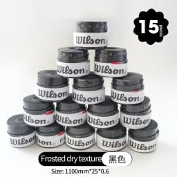 WILSON 15PCS Laminated Perforated Sweatband Tennis Badminton Racket Overgrip Sticky Non-Slip Fishing Rod Strap