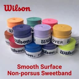WILSON 15PCS Laminated Perforated Sweatband Tennis Badminton Racket Overgrip Sticky Non-Slip Fishing Rod Strap