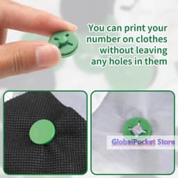 [TG823]12Pcs Race Bib Holders Marathon Running Fixing Clip Number Fix Clips Triathlon Cycling Accessories Black, White And Green