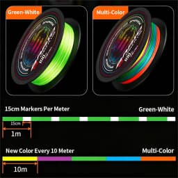 PEYGK150M Multicolored 8 Strands Braided Fishing Line Never Faded Japanese Super Strong Pull Wear Resistant Saltwater Fresh Line