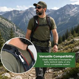 Heavy Duty Belt Clip Multifunctional Hook Key Holder Outdoor Survival Gear Climbing Camping Hiking Backpacking Accessory