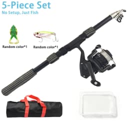 Complete Rod and Reel Set, Ready to Fish Right After Unboxing, Comes with Fishing Lures and Practical Storage Bag