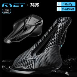RYET 3D Printed Carbon Bike Saddle Ultralight MTB Road Fiber Bicycle Seating Cushion Comfortable Ventilated Cycling Seat Parts