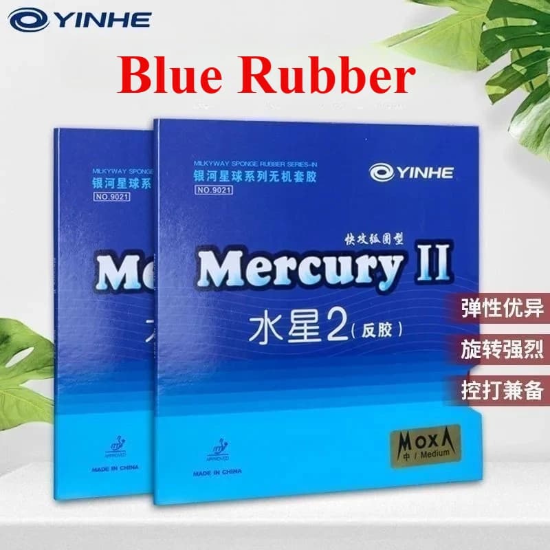 YINHE MERCURY II Blue Table Tennis Rubber Mercury-2 Pingpong Rubber Allround Spin Control Ping Pong Sponge Blue Rubbers