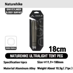 Naturehike Tent Peg Aluminium Alloy Ultralight Strong Shelter Reinforce AntiWind Outdoor Camping Nail Stake Various Shape Hiking