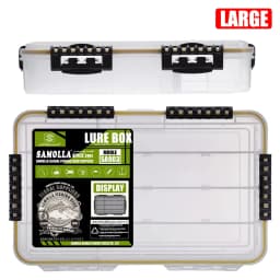 QAJTAO New Large Waterproof Fishing Tackle Box, Fish Hook Fishing Lure Bait Storage Case Portable Fishing Gear Accessorie