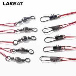 Lakbat 20Pcs Steel Wire Leader Anti Bite Fishing Line Leash Swivel Snap Connector Pesca Sea Fishing Tackle Accessories