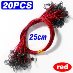 Lakbat 20Pcs Steel Wire Leader Anti Bite Fishing Line Leash Swivel Snap Connector Pesca Sea Fishing Tackle Accessories