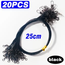 Lakbat 20Pcs Steel Wire Leader Anti Bite Fishing Line Leash Swivel Snap Connector Pesca Sea Fishing Tackle Accessories