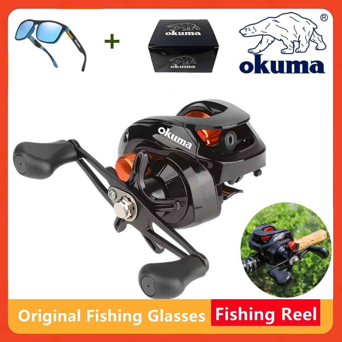 OKUMA AS Fishing Reel 6.3:1 12KG Max Drag Reel Casting Reel Explosion Proof Line Salt Water Freshwater Fishing Wheel