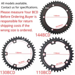 KEOS 130BCD Folding Bicycle Positive and Negative Tooth Single Disc Aluminum Alloy 38-58T Five Hole Tooth Disc For Litepro crank