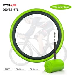 CYCLAMI Ultralight Road MTB 29 Bike TPU Inner Tube Tire French Valve FV 45mm For Gravel 700C 32C 35C 37C 40C 47C Super Light